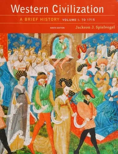 Western Civilization 9th (Paperback) by Jackson J. Spielvogel textbook cover