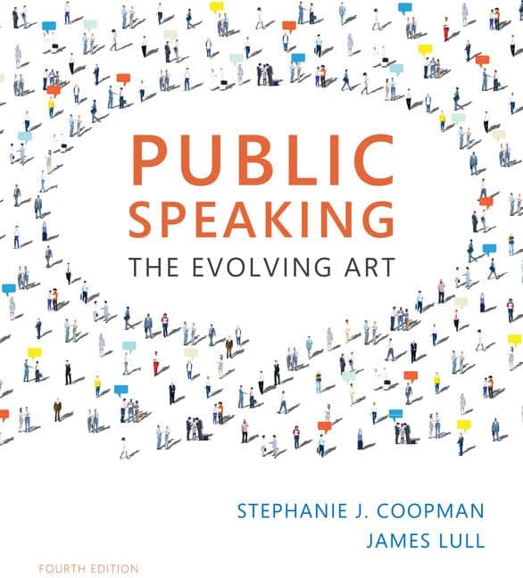 Public Speaking: The Evolving Art (with MindTap Speech, 1 term (6 months) Printed Access Card) (MindTap Course List) 4 by Coopman, Stephanie J. textbook cover