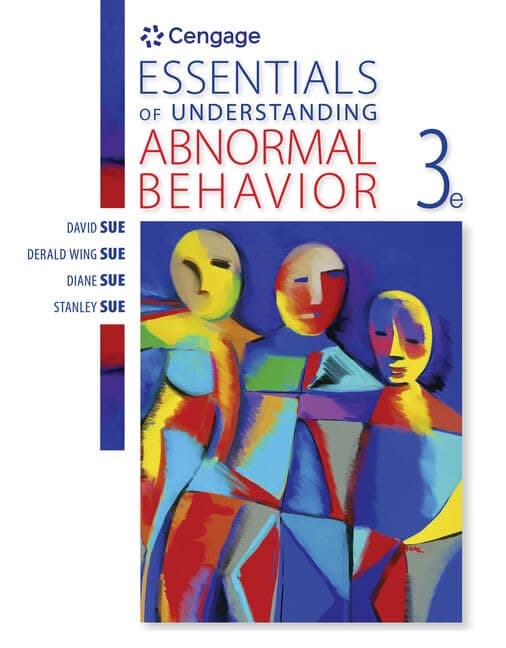 Essentials of Understanding Abnormal Behavior (MindTap Course List) 3 (Paperback) by Sue, David textbook cover