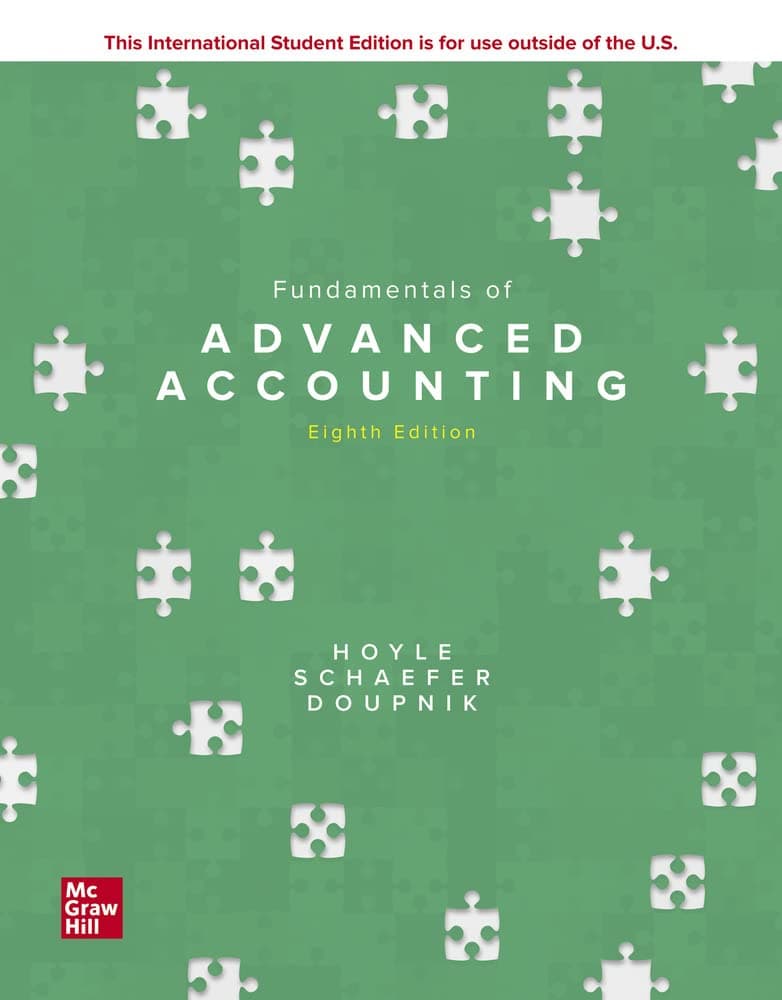 Fundamentals of Advanced Accounting 8 (Paperback) by Hoyle, Joe Ben textbook cover