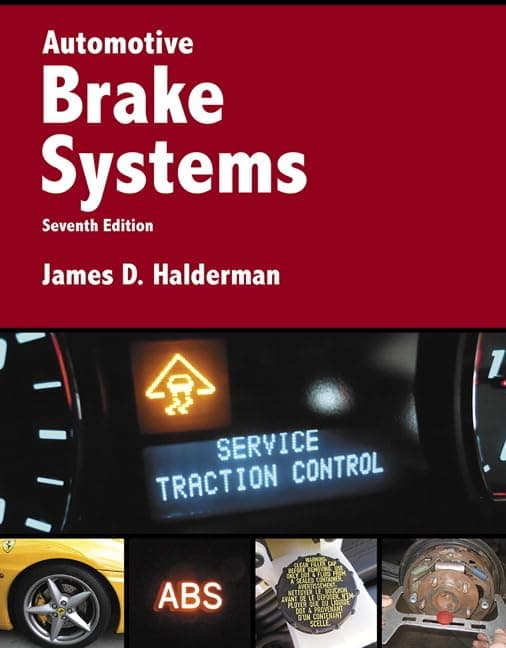 Automotive Brake Systems (Halderman Automotive Series) 7 (Paperback) by Halderman, James textbook cover