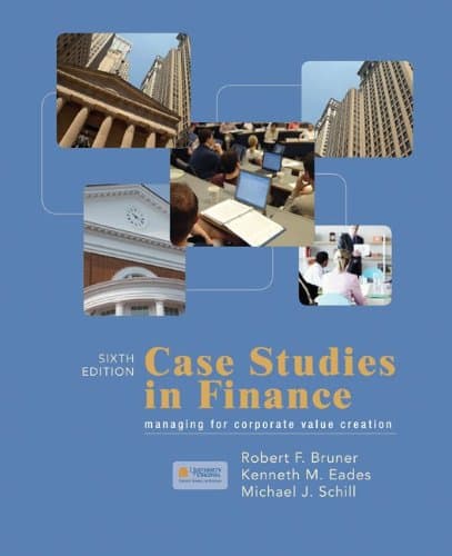 Case Studies in Finance 6th Edition (Hardcover) by Bruner, Robert textbook cover