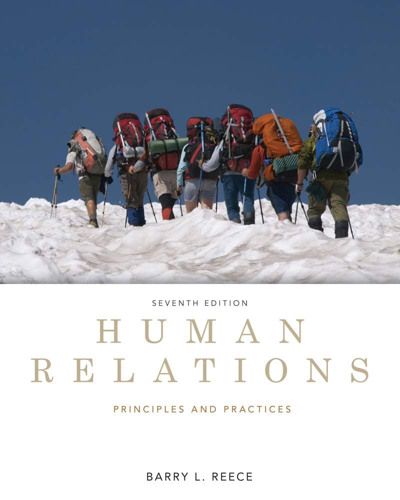 Human Relations: Principles and Practices 7 (Paperback) by Reece, Barry L. textbook cover