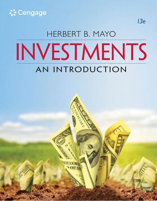 Investments: An Introduction (MindTap Course List) 13 (Hardcover) by Mayo, Herbert textbook cover