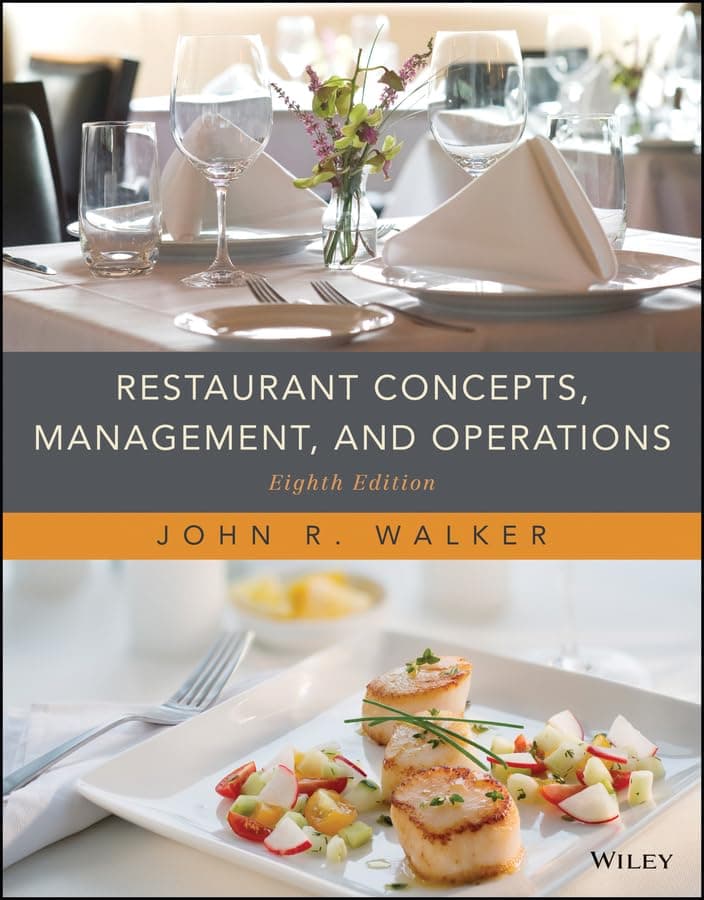 Restaurant Concepts, Management, and Operations 8 by Walker, John R. textbook cover