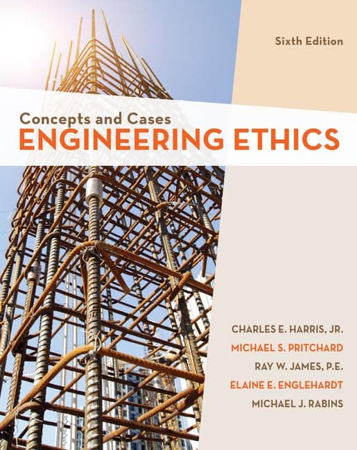 Engineering Ethics: Concepts and Cases 6 by Harris  Jr., Charles textbook cover