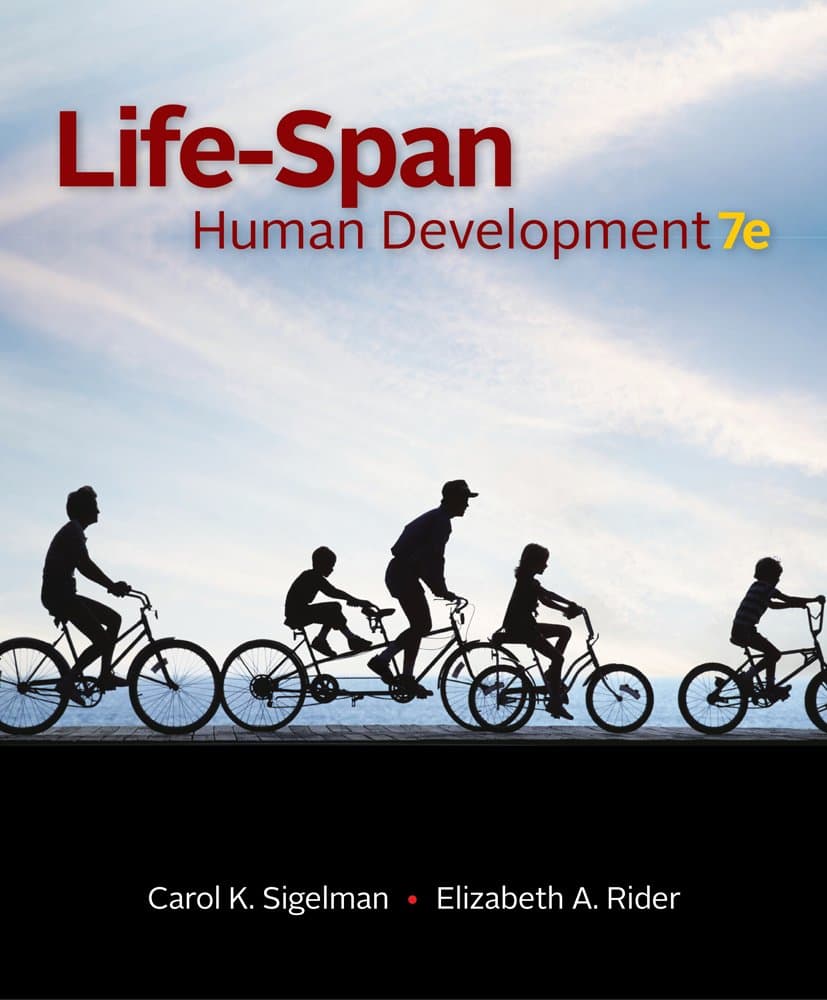 Life-Span Human Development (Cengage Advantage Books) 7 (Paperback) by Sigelman, Carol K. textbook cover
