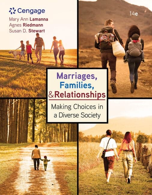 Marriages, Families, and Relationships: Making Choices in a Diverse Society (MindTap Course List) 14 (Paperback) by Lamanna, Mary Ann textbook cover