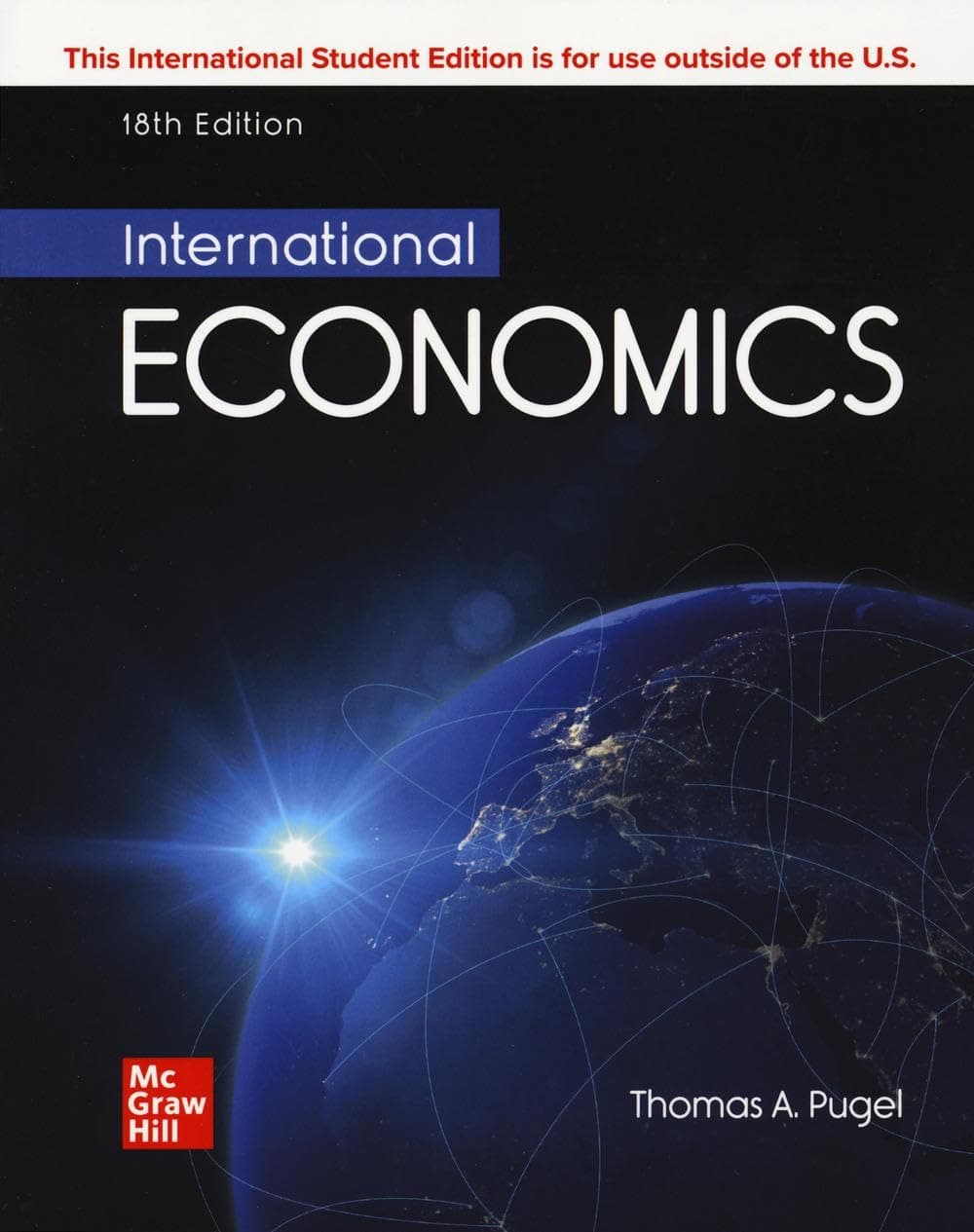 International Economics ISE 18th Edition (ISE) by Thomas Pugel textbook cover