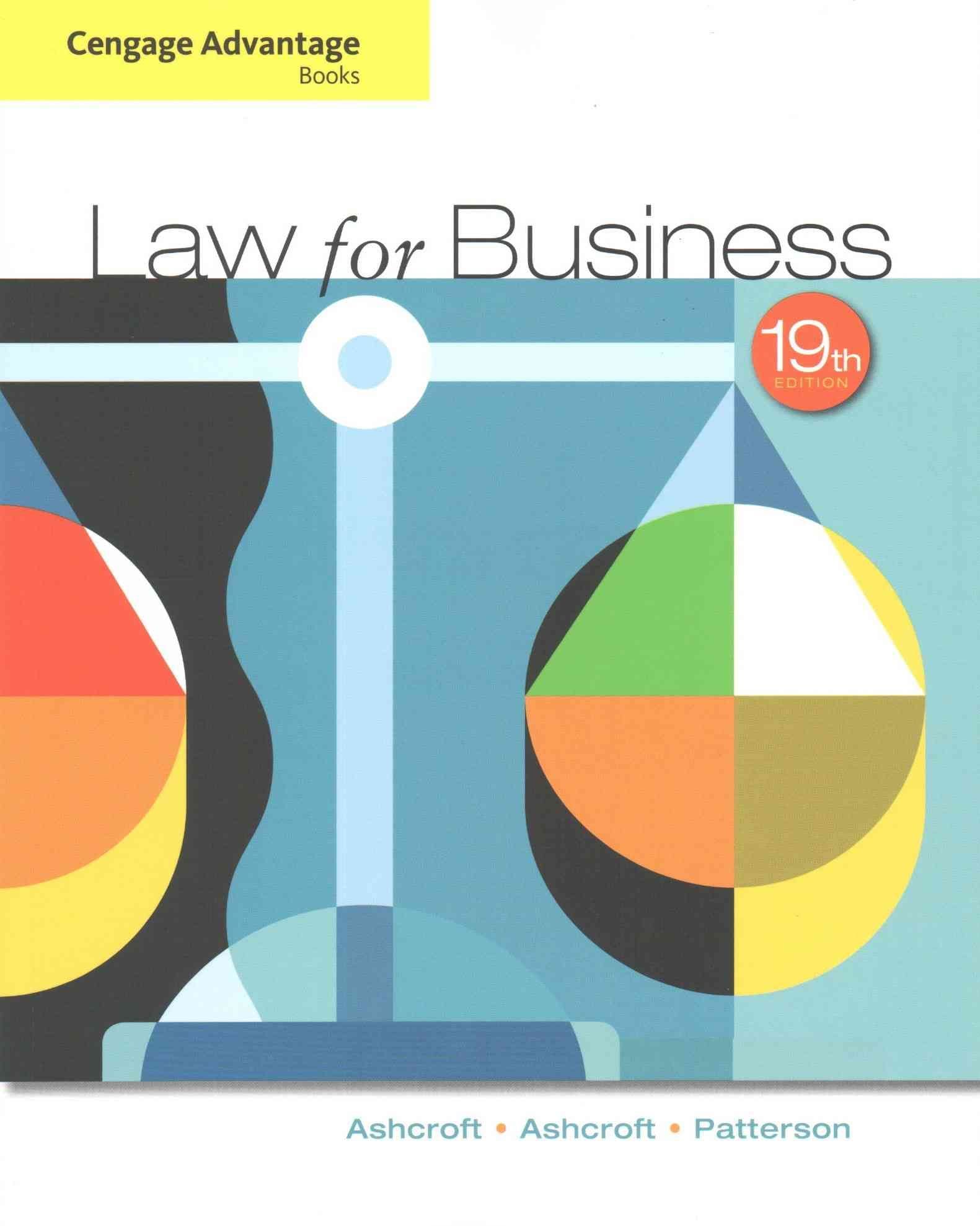 Cengage Advantage Books: Law for Business (MindTap Course List) 19 by Ashcroft, John textbook cover
