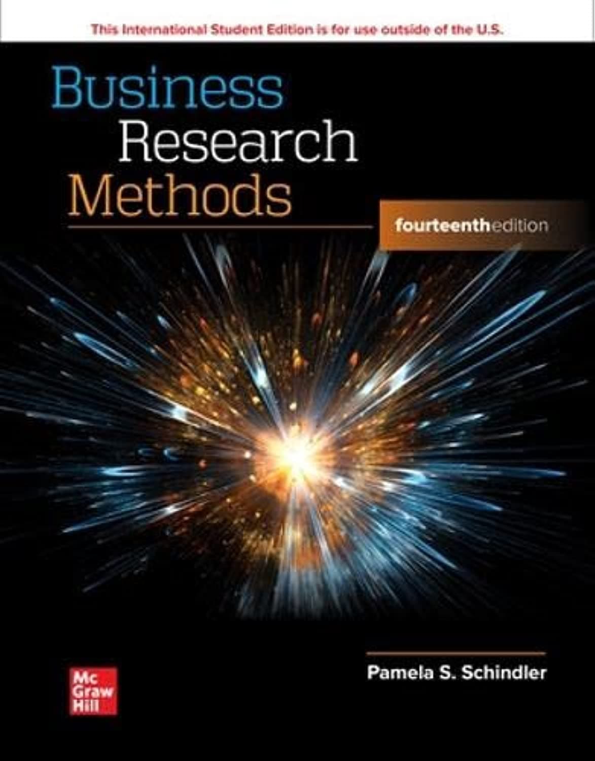 Business Research Methods ISE 14th Edition (Paperback) by Pamela S. Schindler textbook cover