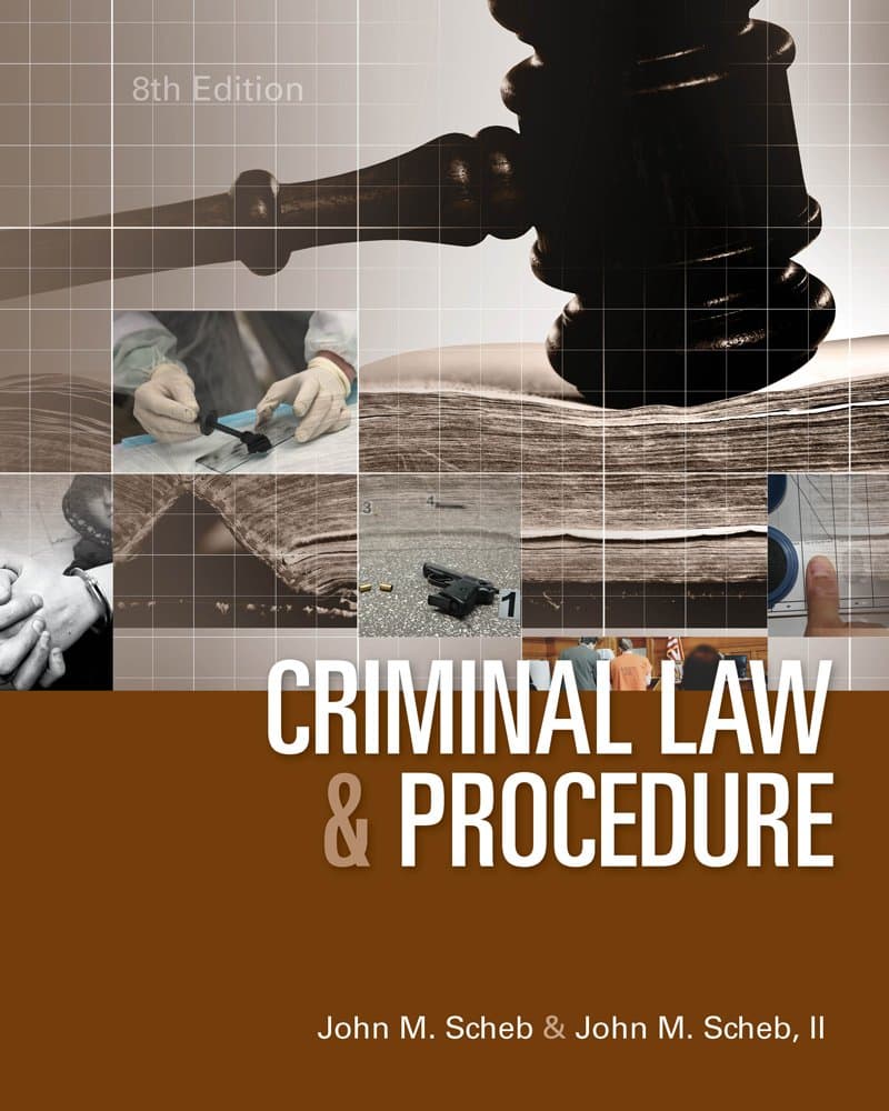 Criminal Law and Procedure 8 (Hardcover) by Scheb, John M., II, Ph.D. textbook cover