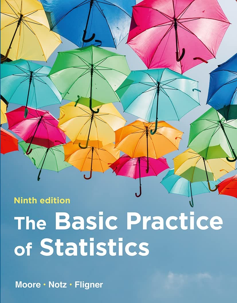 The Basic Practice of Statistics 9th Edition (Paperback) by Moore textbook cover