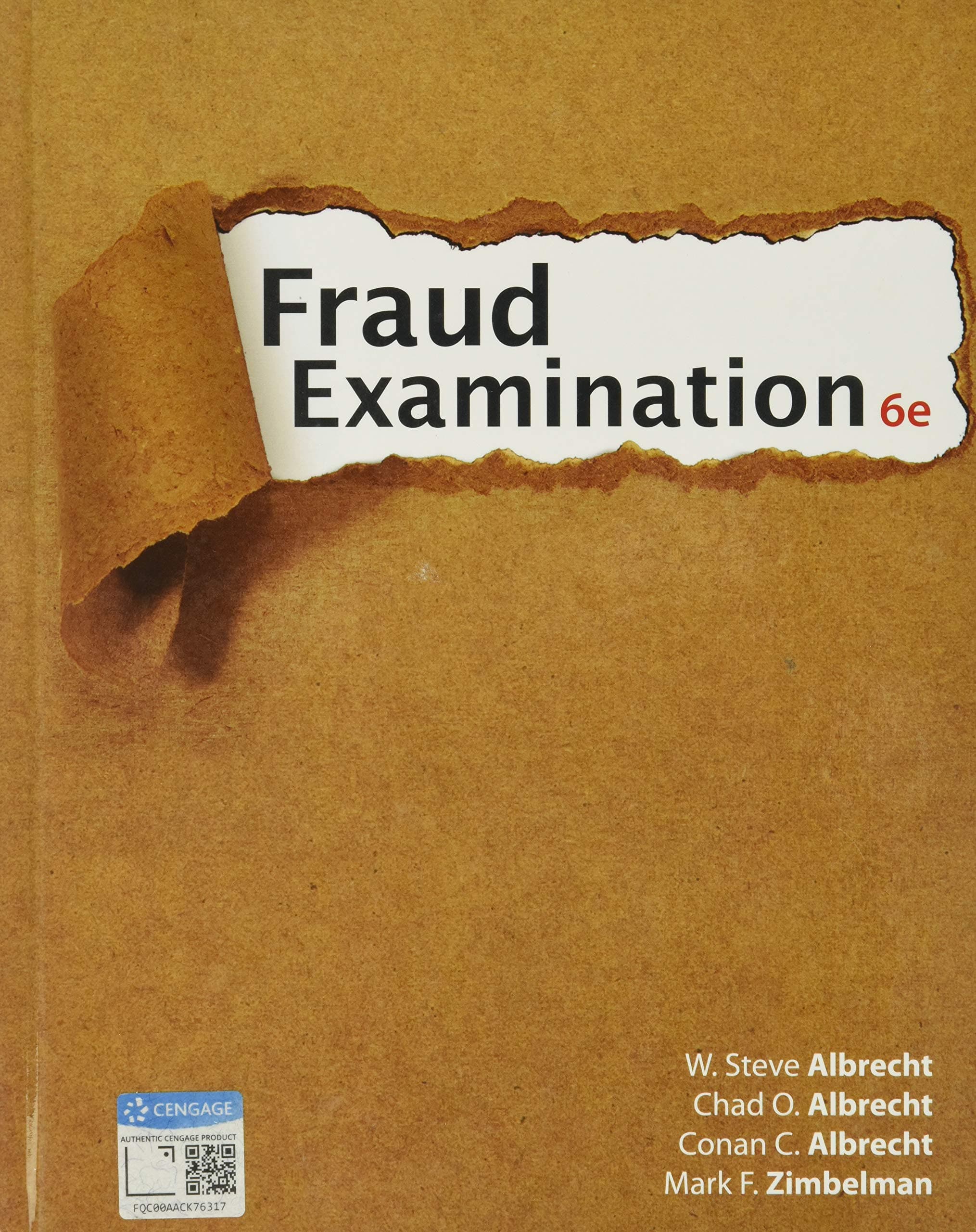Fraud Examination (Mindtap Course List) 6 (Hardcover) by Albrecht, W. Steve textbook cover