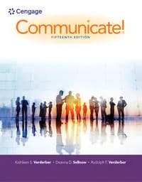 Communicate! 15th Edition by Kathleen S. Verderber textbook cover