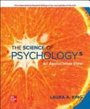 Science Psychology Appreciative View 5e 5th Edition (736) by Laura King textbook cover