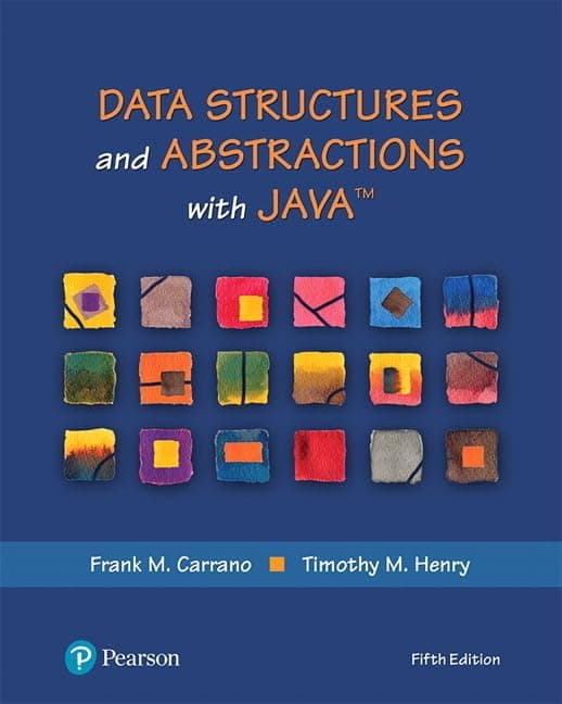 Data Structures and Abstractions with Java (What's New in Computer Science) 5 by Carrano, Frank textbook cover