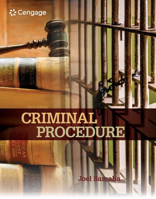 Criminal Procedure (MindTap Course List) 10 (Hardcover) by Samaha, Joel textbook cover