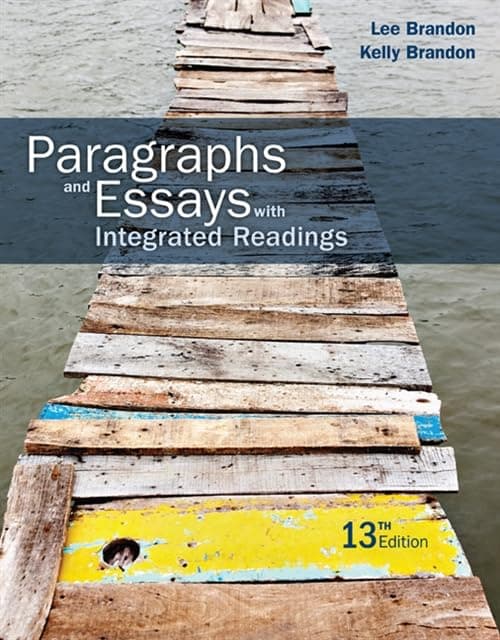 Paragraphs and Essays: With Integrated Readings (Mindtap Course List) 13 by Brandon, Lee textbook cover