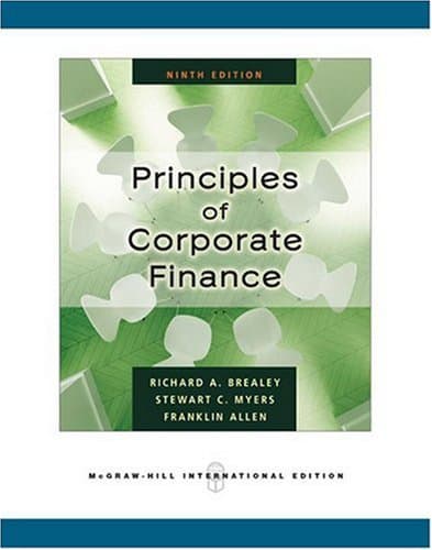 Principles of Corporate Finance 9th Edition by Richard A. Brealey textbook cover