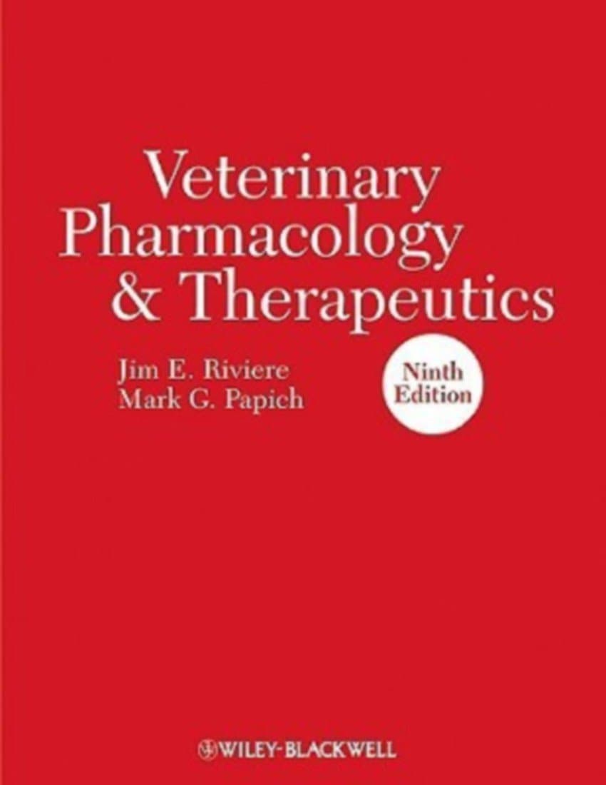 Veterinary Pharmacology and Therapeutics 9 textbook cover