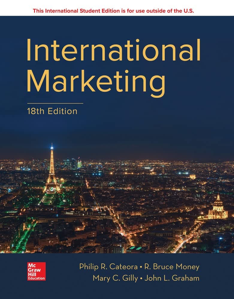 ISE International Marketing 18 by Cateora,Philip textbook cover