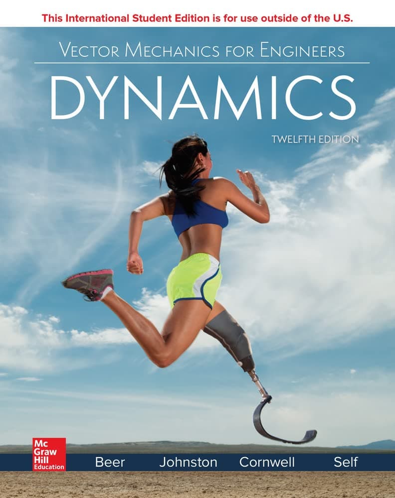 VECTOR MECHANICS FOR ENGINEERS: DYNAMICS 12th edition by Phillip J. Cornwell textbook cover