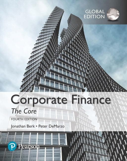 Corporate Finance: The Core 4th by Berk, Jonathan textbook cover