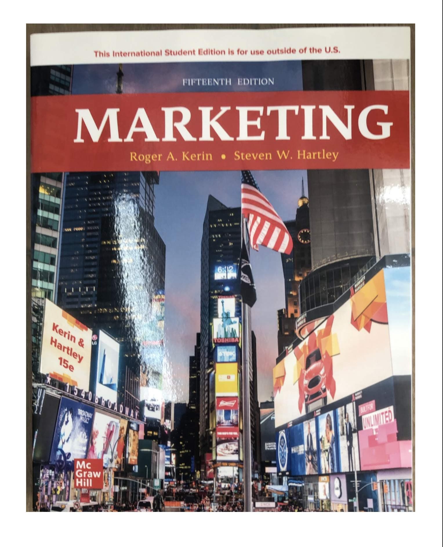 Marketing 15 by Roger Kerin textbook cover