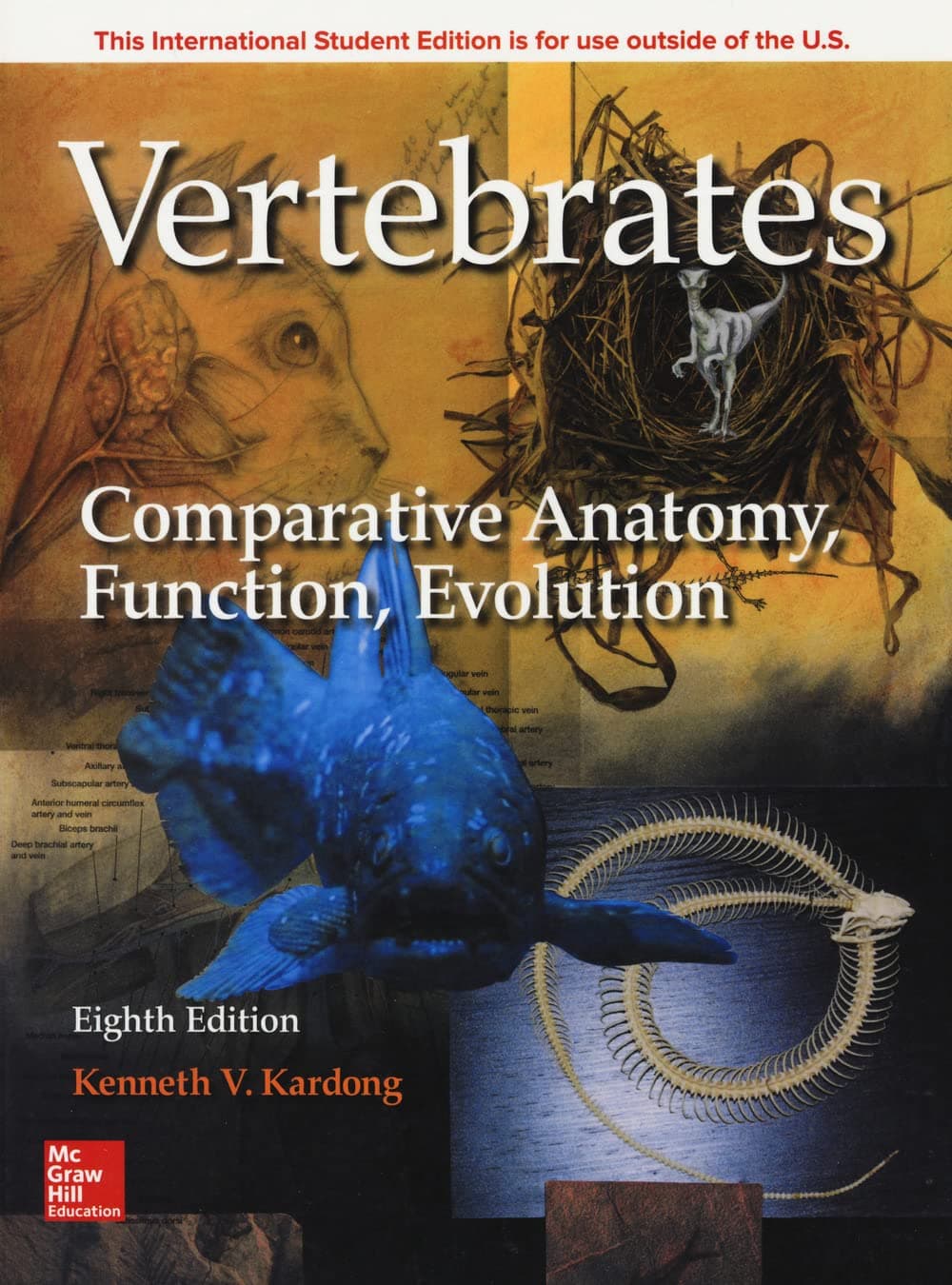 Vertebrates: Comparative Anatomy Functio 8 by Kenneth V. Kardong textbook cover