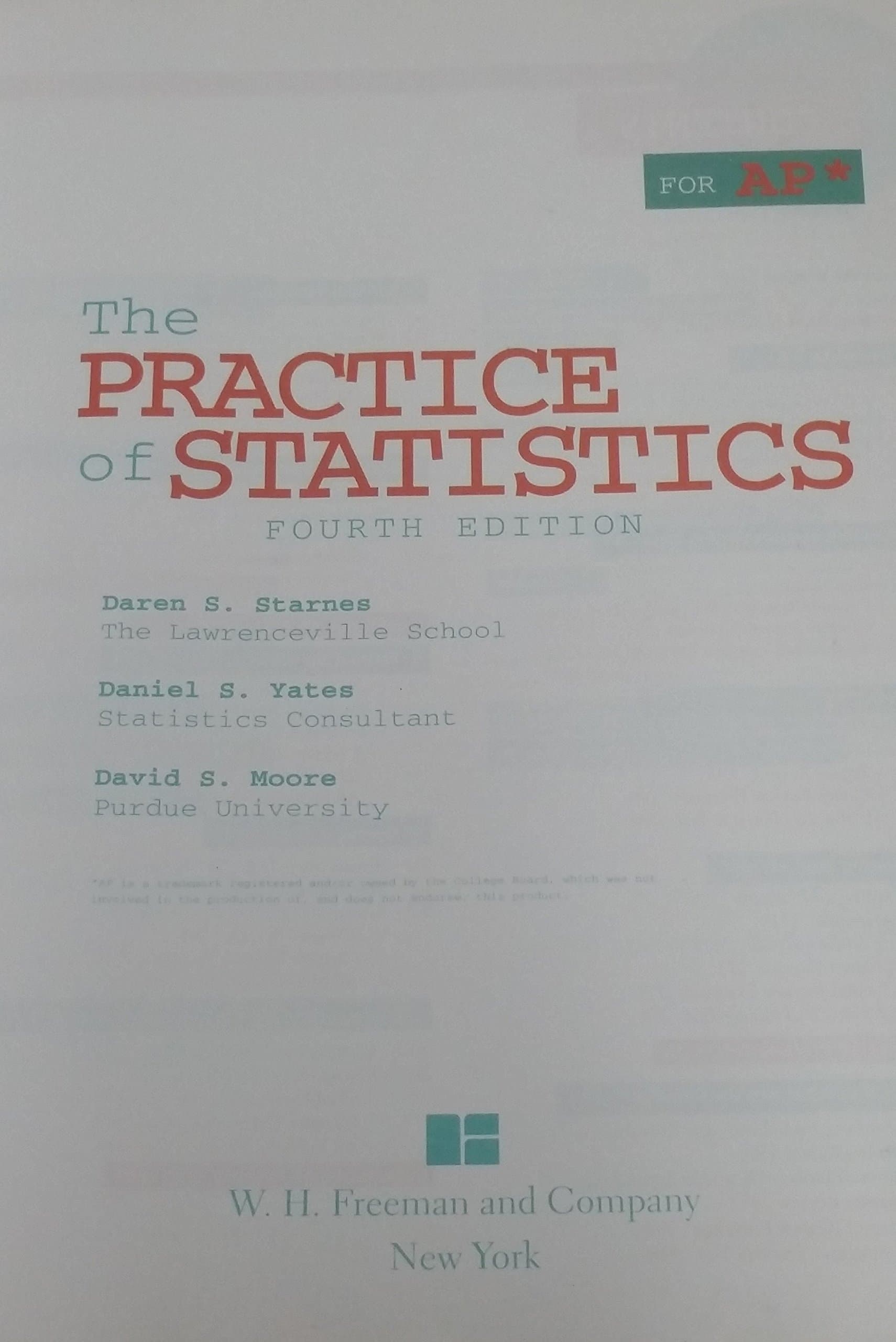 The Practice of Statistics Fourth by Starnes, Daren S. textbook cover