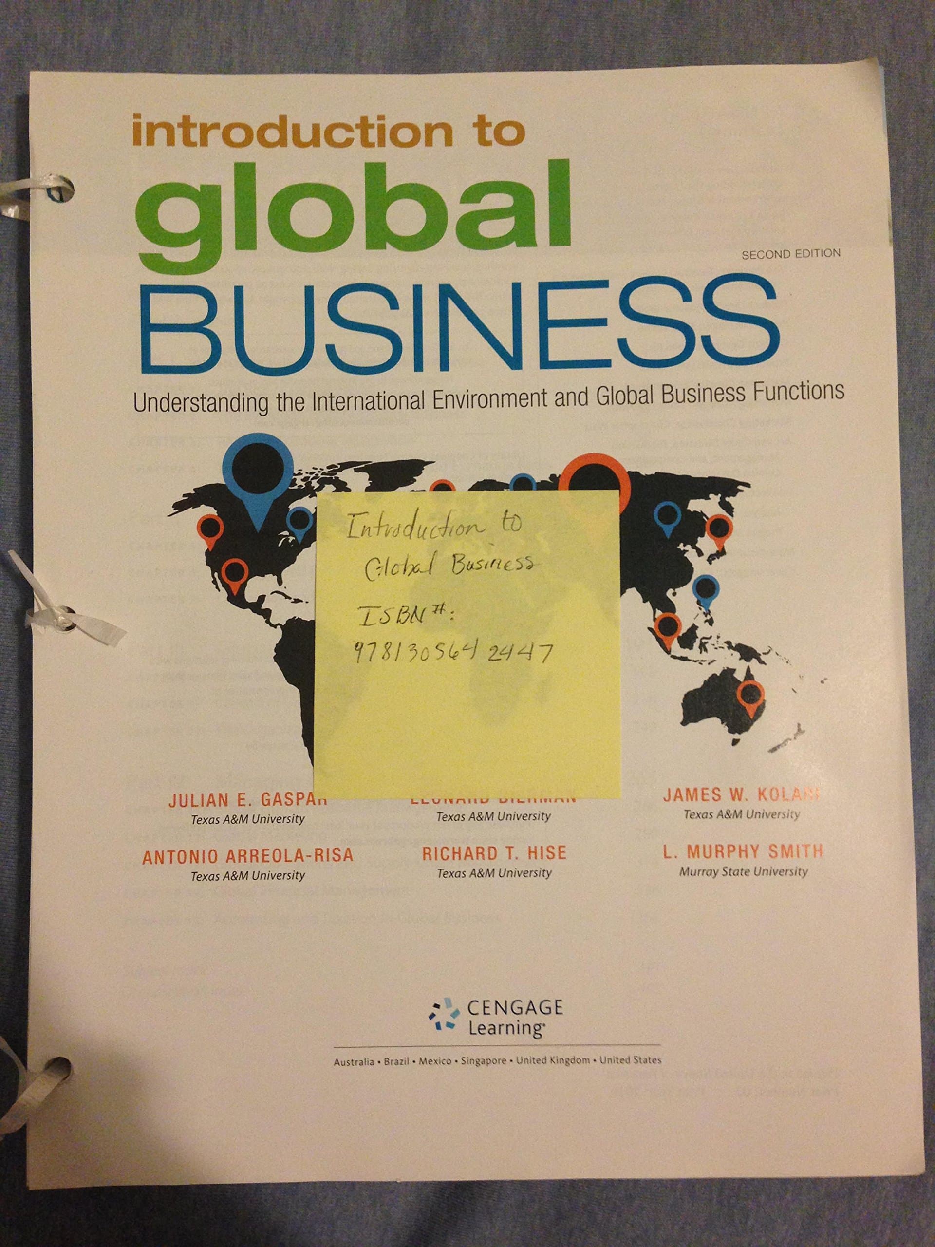 Introduction to Global Business: Understanding the International Environment & Global Business Functions (MindTap Course List) 2 by Gaspar, Julian textbook cover