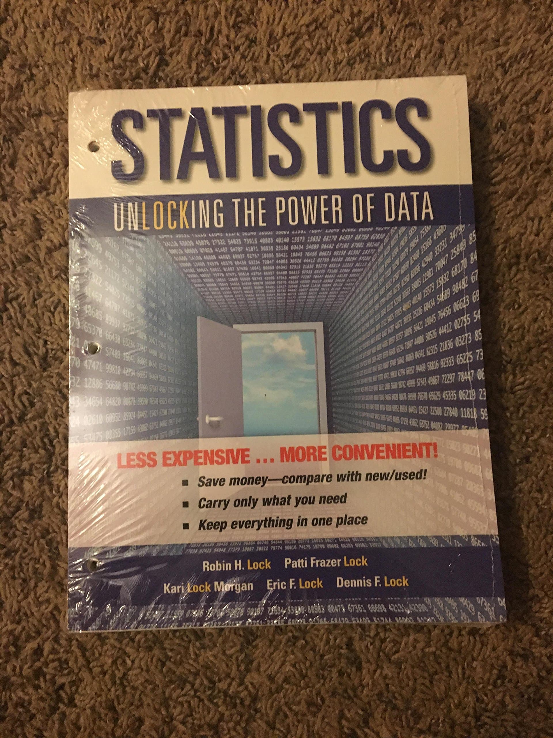 Statistics: Unlocking the Power of Data 1 by Lock, Robin H. textbook cover